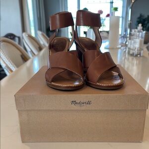 Madewell Brown Sandals with Chunky Heel
